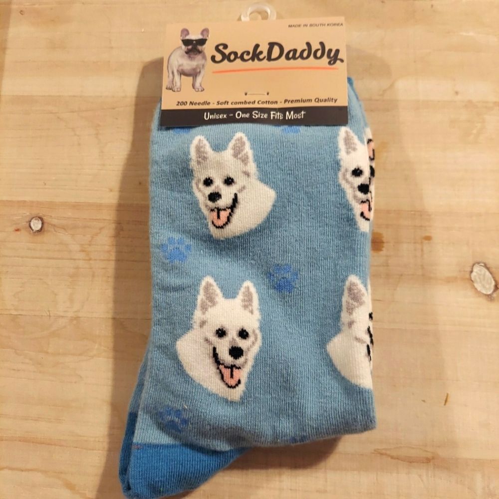 𝅺sock daddy German Shepard socks blue new in package